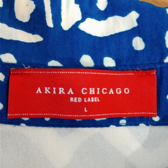 Akira Chicago Red Label Blue/White Dress - Size L - Picture 4 of 6